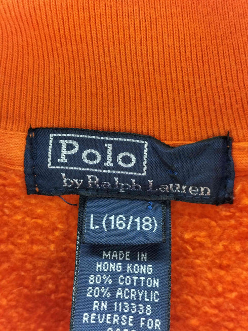 ポロバイラルフローレン Polo by RALPH LAUREN ショルダーパット ポニー刺繍 ハーフジップスウェット メンズ JPN:L