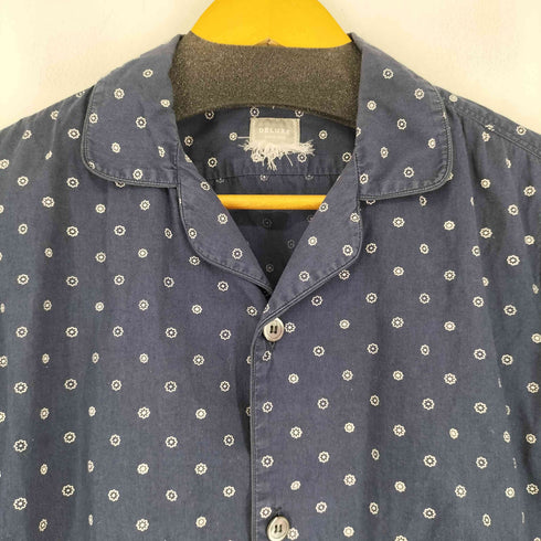 デラックス DELUXE 小紋柄 オープンカラーシャツ メンズ JPN:M
