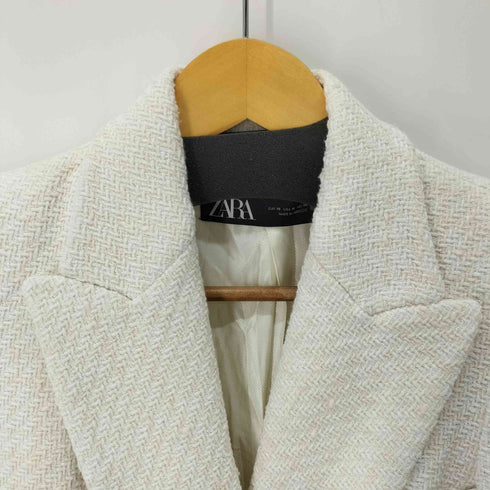 ザラ ZARA 金釦 ダブルテーラードツイードジャケット レディース import:XS