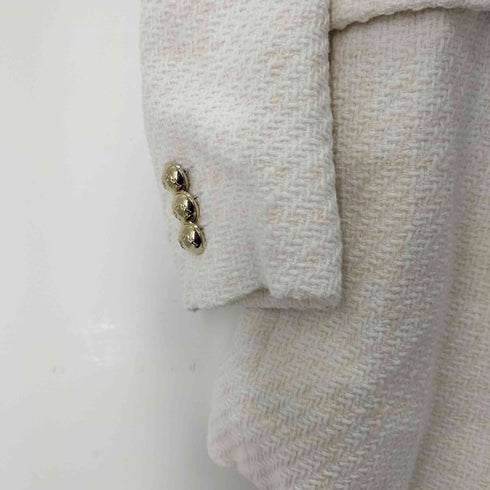 ザラ ZARA 金釦 ダブルテーラードツイードジャケット レディース import:XS