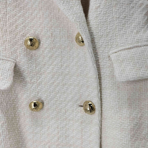 ザラ ZARA 金釦 ダブルテーラードツイードジャケット レディース import:XS