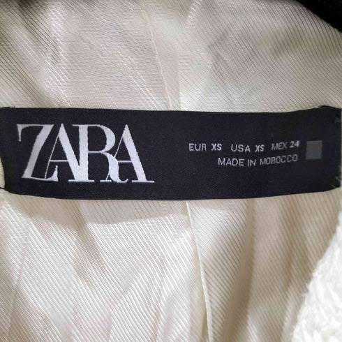 ザラ ZARA 金釦 ダブルテーラードツイードジャケット レディース import:XS