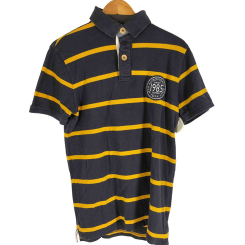トミーヒルフィガー TOMMY HILFIGER ワンポイントパッチ ボーダーポロシャツ メンズ M