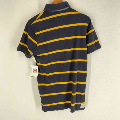 トミーヒルフィガー TOMMY HILFIGER ワンポイントパッチ ボーダーポロシャツ メンズ M