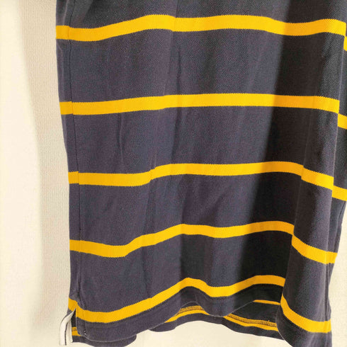 トミーヒルフィガー TOMMY HILFIGER ワンポイントパッチ ボーダーポロシャツ メンズ M