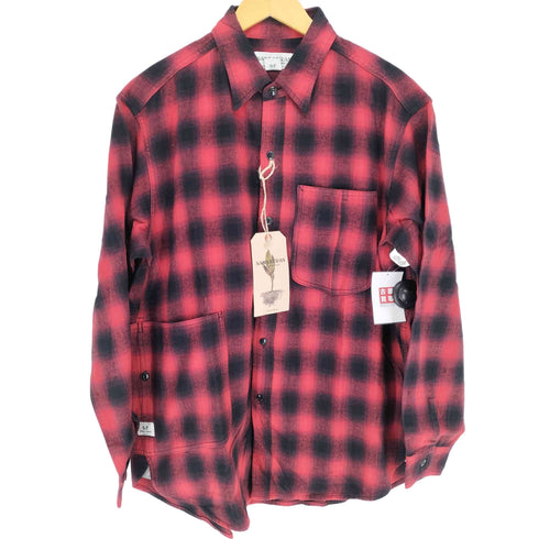 ササフラス SASSAFRAS DIGGIN SHIRT OMBRE CHECK メンズ XL