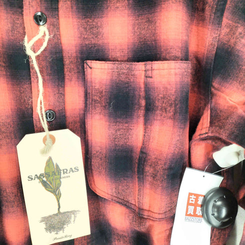 ササフラス SASSAFRAS DIGGIN SHIRT OMBRE CHECK メンズ XL