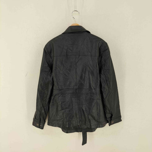 east5th ウエストベルト ジップアップレザージャケット YBS メンズ import:XL