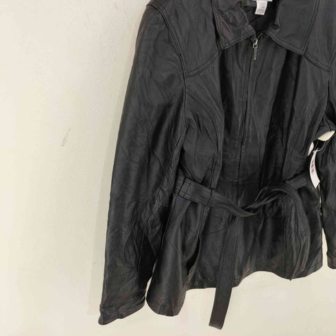 east5th ウエストベルト ジップアップレザージャケット YBS メンズ import:XL