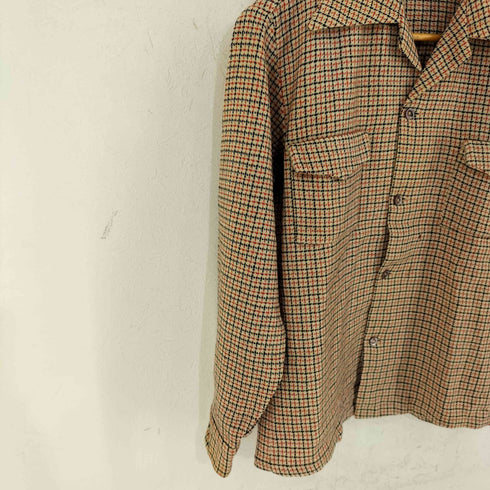 MYRON OF California Vintage 両フラップポケット オープンカラーチェックシャツ メンズ import:M