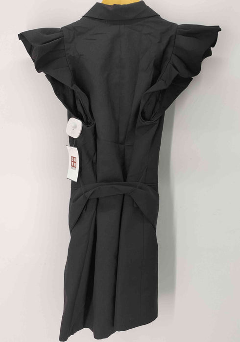 ザラ ZARA フリルショルダー ビジューダブルジャケット レディース import:S