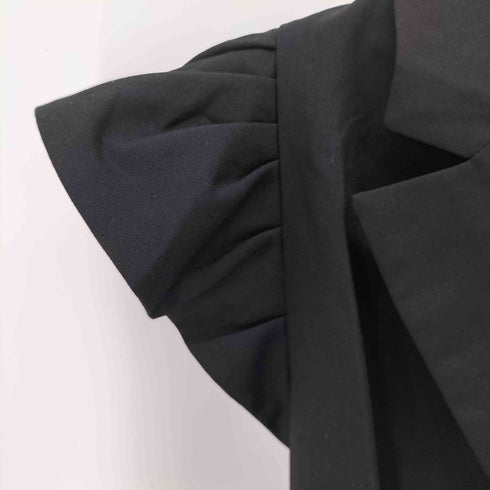 ザラ ZARA フリルショルダー ビジューダブルジャケット レディース import:S