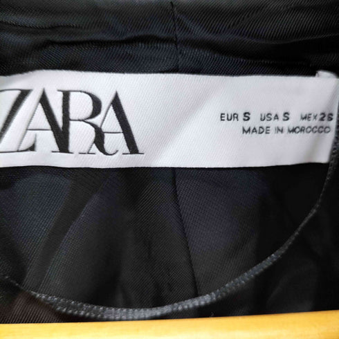 ザラ ZARA フリルショルダー ビジューダブルジャケット レディース import:S