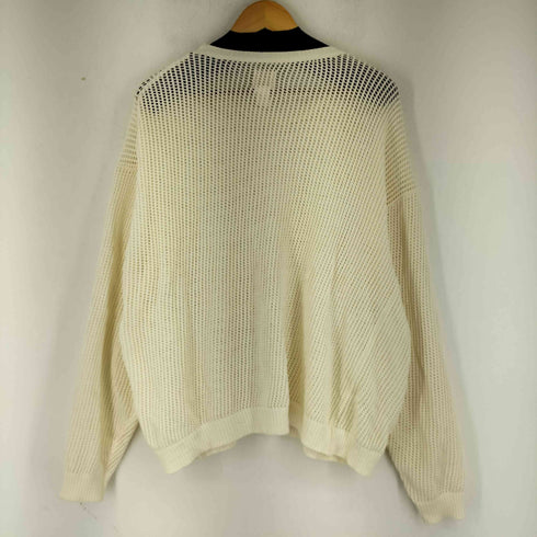 ヒンソン HINSON メッシュニットクルーネックプルオーバールーズシルエットロングスリーブ メンズ JPN:M