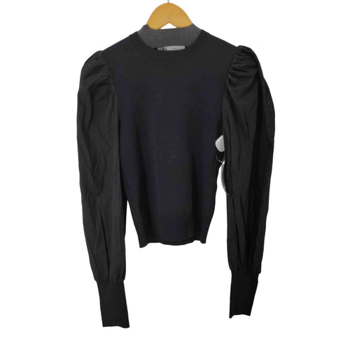 ザラ ZARA パフスリーブ ドッキングニットシャツ レディース import:S