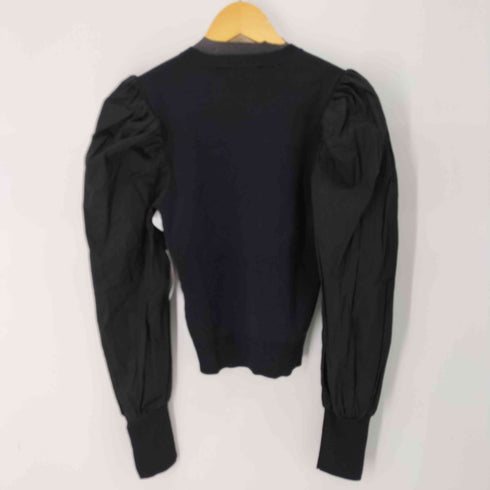 ザラ ZARA パフスリーブ ドッキングニットシャツ レディース import:S