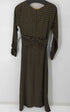 ザラ ZARA Midi Khaki black check print dress チェック柄プリントドレス レディース import:S