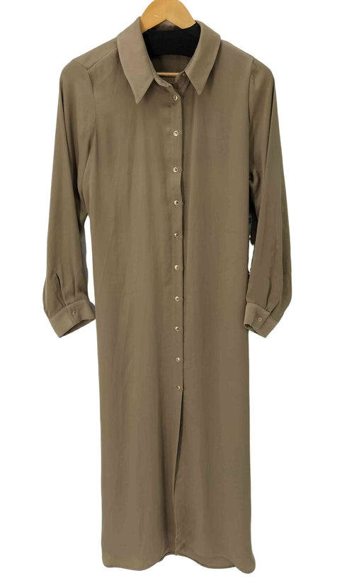ザラ ZARA チェーンベルト サテンシャツワンピース レディース import:XS