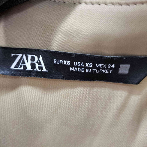 ザラ ZARA チェーンベルト サテンシャツワンピース レディース import:XS