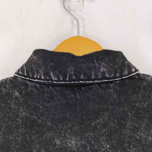 ザラ ZARA 中綿ブラックデニムジャケット メンズ S