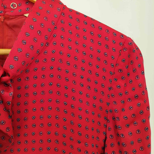 ピエールカルダン pierre cardin シルク100 総柄 ボウタイワンピース レディース 7