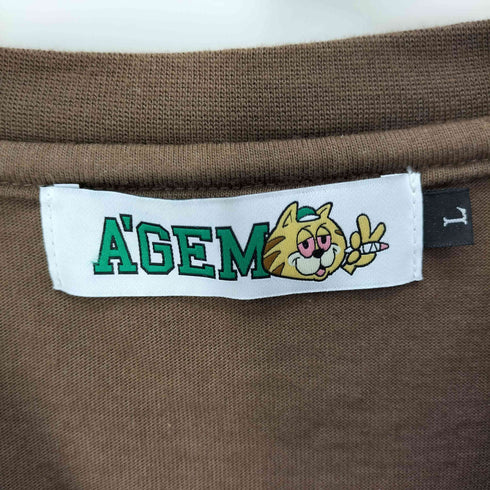 エージェム Agem シンプル 猫 CAT 半袖 Tシャツ メンズ JPN:L