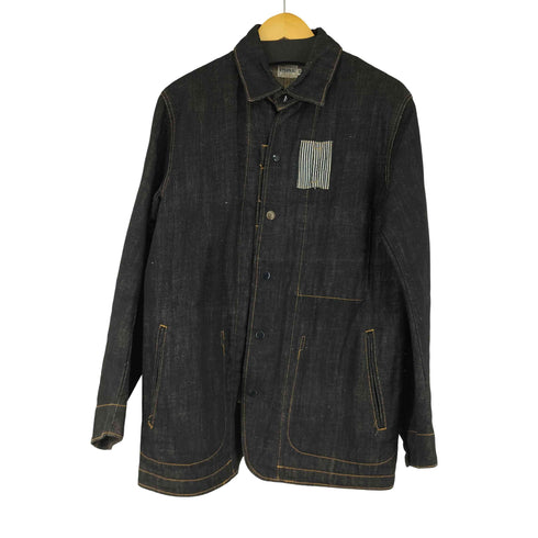 エターナル ETERNAL ヒッコリー ストライプ パッチワーク デニム カバーオール メンズ 40