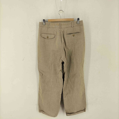エディーバウアー Eddie Bauer AKA 香港製 リネン 2タック スラックス メンズ 34inch