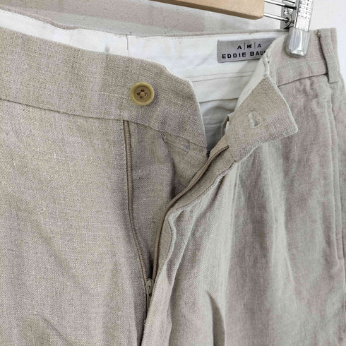 エディーバウアー Eddie Bauer AKA 香港製 リネン 2タック スラックス メンズ 34inch