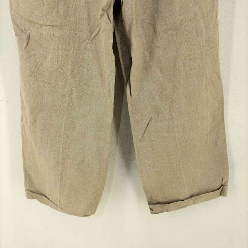 エディーバウアー Eddie Bauer AKA 香港製 リネン 2タック スラックス メンズ 34inch