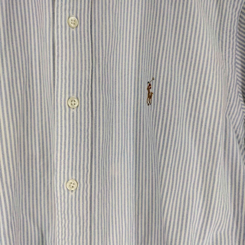 ラルフローレン RALPH LAUREN 90S CLASSIC FIT ストライプシャツ ポニー刺繍 メンズ import:M