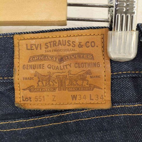 リーバイス Levis 「MADE IN THE USA」「551Z」セルビッジデニム オーセンティックルーズストレート メンズ 34inch