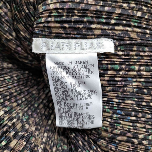 プリーツプリーズイッセイミヤケ PLEATS PLEASE ISSEY MIYAKE 90S 97AW プリーツ 総柄 プリント マルチカラー ボトルネック ポリエステル カットソー レディース JPN:3