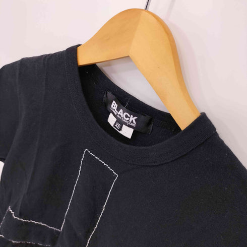 ブラックコムデギャルソン BLACK COMME des GARCONS AD2012 13SS ステッチデザイン クルーネックTシャツ レディース JPN:XS