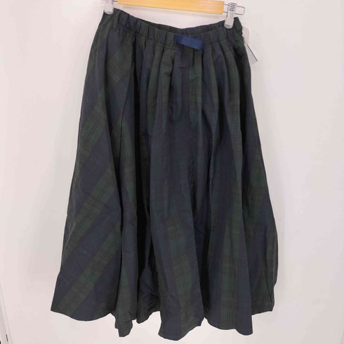 グラミチ GRAMICCI 21SS 別注 ナイロン チェック柄 ロングスカート レディース FREE