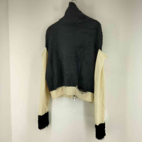 seyto Knit sweater ツートーンカットアウトスイッチングドライバーズニット レディース JPN:2