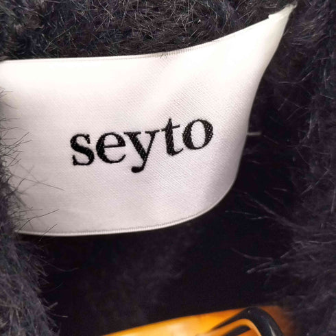 seyto Knit sweater ツートーンカットアウトスイッチングドライバーズニット レディース JPN:2