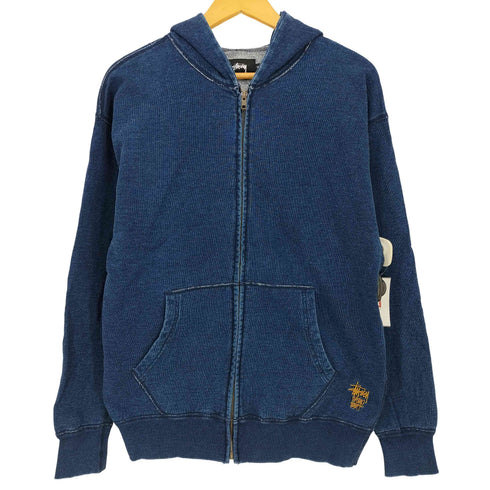 ステューシー Stussy BASOC STUFF デニムライク インディゴ ジップパーカー メンズ JPN:M