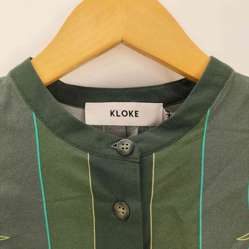 KLOKE BEARER PRINT GREEN SHIRT import レディース XXS