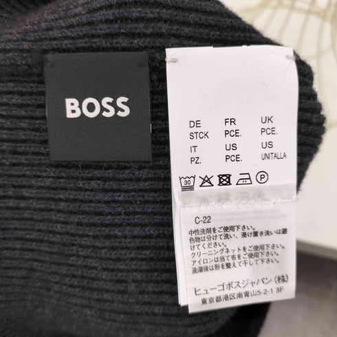 ヒューゴボス HUGO BOSS ロゴビーニー ニットキャップ メンズ