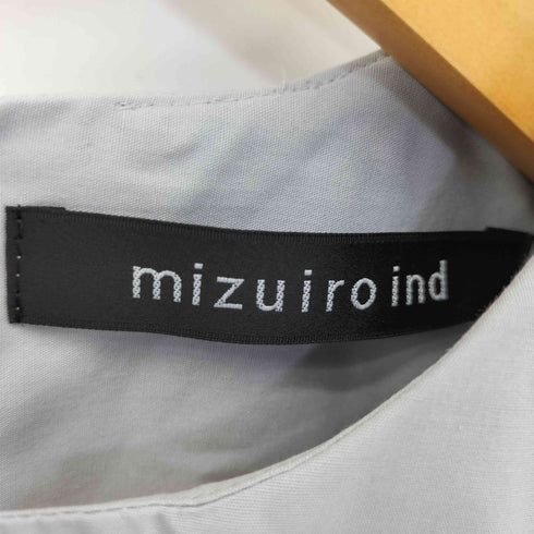 ミズイロインド mizuiro ind サイドプリーツノースリーブワンピース レディース