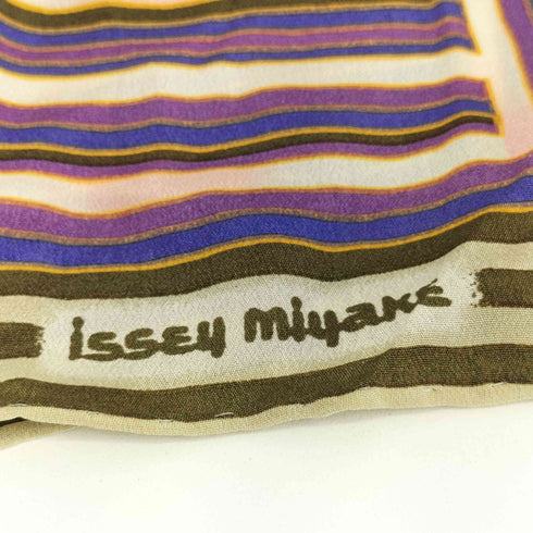 イッセイミヤケ ISSEY MIYAKE 70s 初期タグ ムーンバット シルクスカーフ レディース