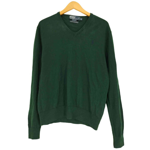 ポロバイラルフローレン Polo by RALPH LAUREN CUSTOM FIT MERINO WOOL EXCLUSIVE OF DECORATION メリノウール ポニー 刺繍 Vネック ニット セーター メンズ import:XL