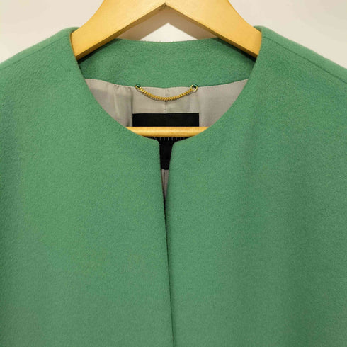 アンタイトル UNTITLED カシミヤ混 ラムウール 1B スキッパー ノーカラーコート レディース JPN:L