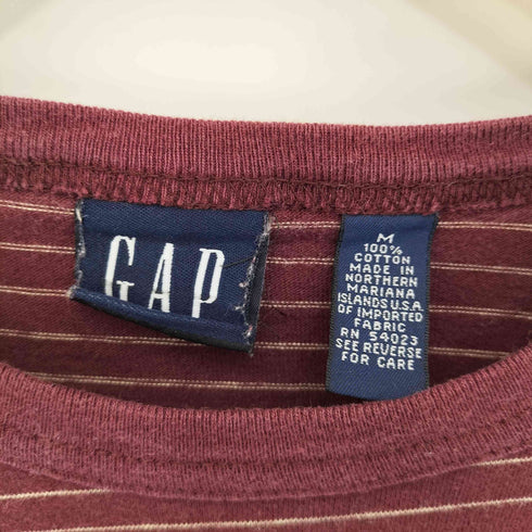 ギャップ Gap 90S~00S OLD GAP ボーダーL/S Tシャツ メンズ import:M