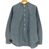 エフオービーファクトリー FOB FACTORY BAND COLLAR SHIRT シャンブレー バンド カラー シャツ メンズ JPN:L