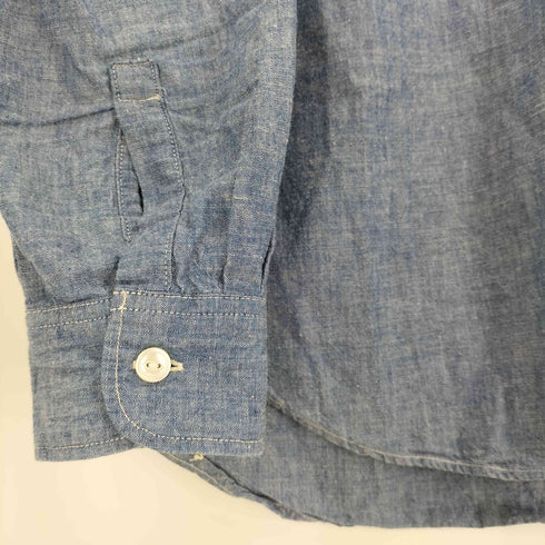 エフオービーファクトリー FOB FACTORY BAND COLLAR SHIRT シャンブレー バンド カラー シャツ メンズ JPN:L