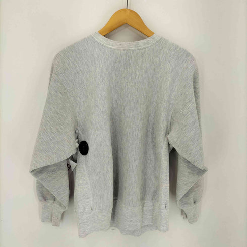 チャンピオン Champion 90S メキシコ製 REVERSE WEAVE フロント2段プリント スウェット トレーナー メンズ import:L