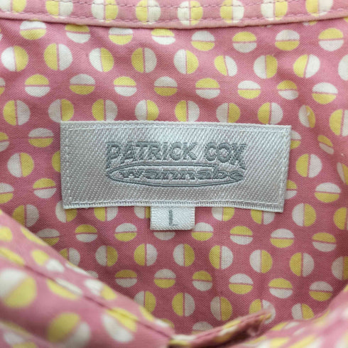 パトリックコックス PATRICK COX 総柄 S/S コットン シャツ メンズ import:L