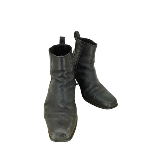 ザラ ZARA サイドゴア レザーヒールブーツ メンズ 43